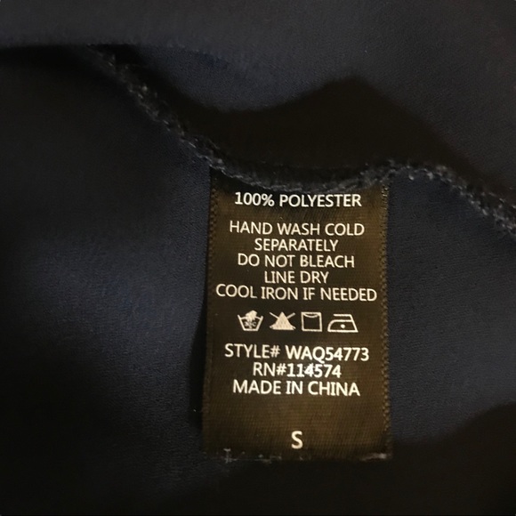 C7 Pleione S Navy Sheer Top “V” Neck 3/4 sleeves - Picture 7 of 7